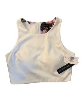 My Michelle White Crop Top / Formalwear Top | Size 5